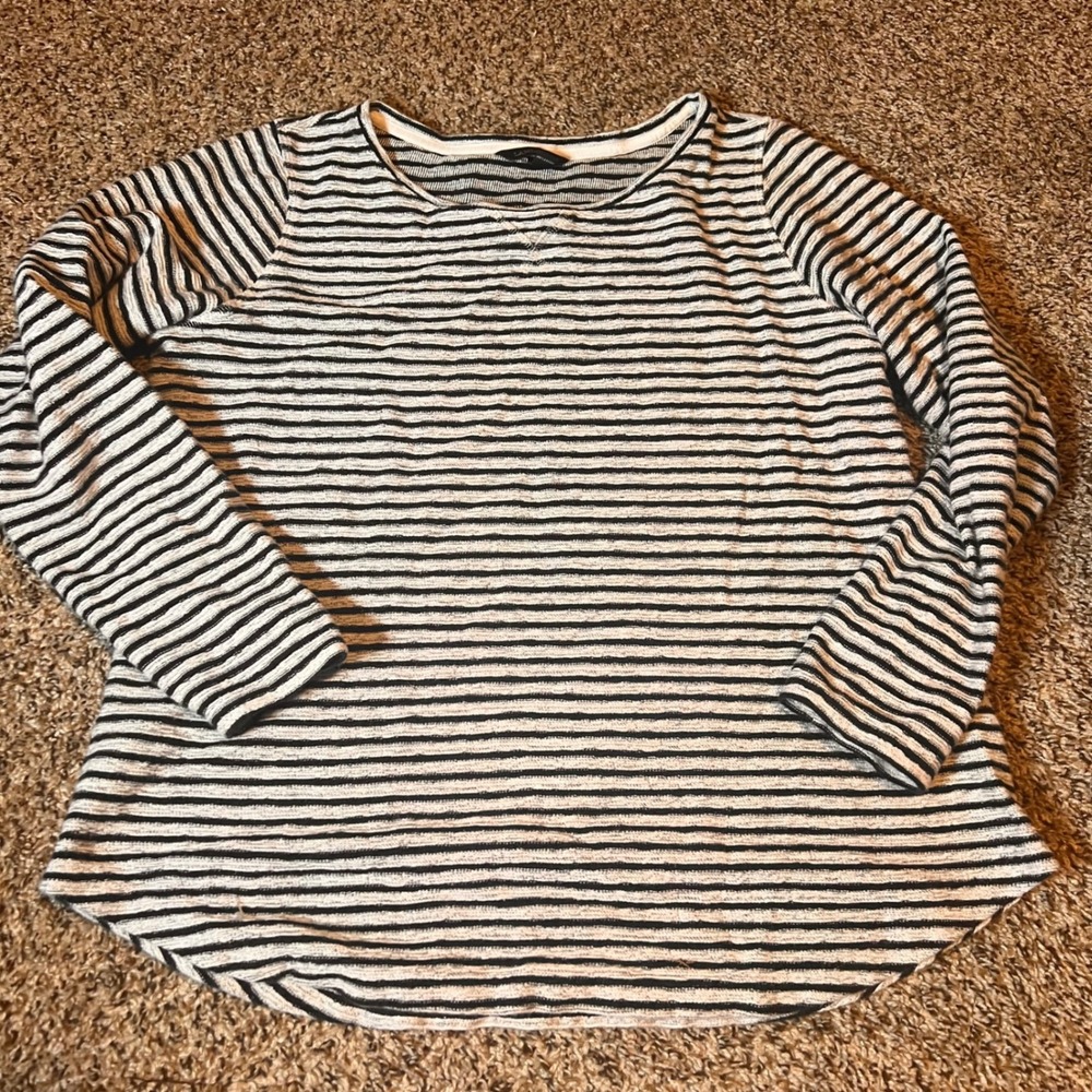 Lands End Striped Top Women's Size 10-12 Long Sleeve Casual‎